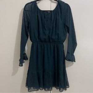 H&M Dark Teal Long Sleeve Dress